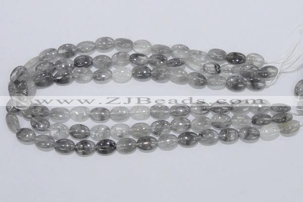 CCQ145 15.5 inches 10*14mm oval cloudy quartz beads wholesale