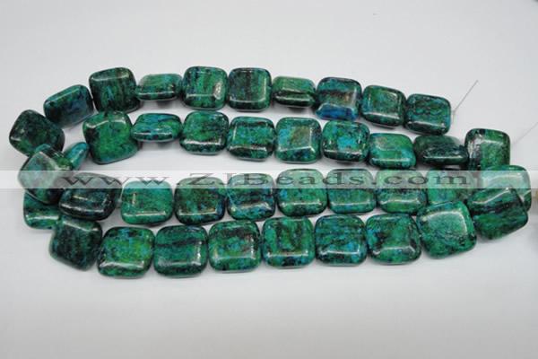 CCS467 15.5 inches 20*20mm square dyed chrysocolla gemstone beads