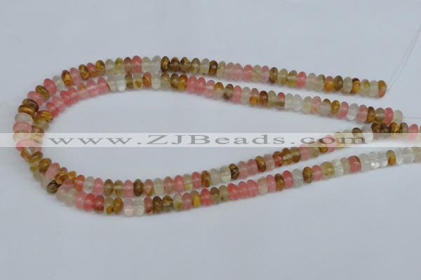 CCY201 15.5 inches 5*8mm rondelle volcano cherry quartz beads