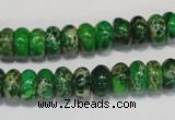 CDE161 15.5 inches 6*10mm rondelle dyed sea sediment jasper beads