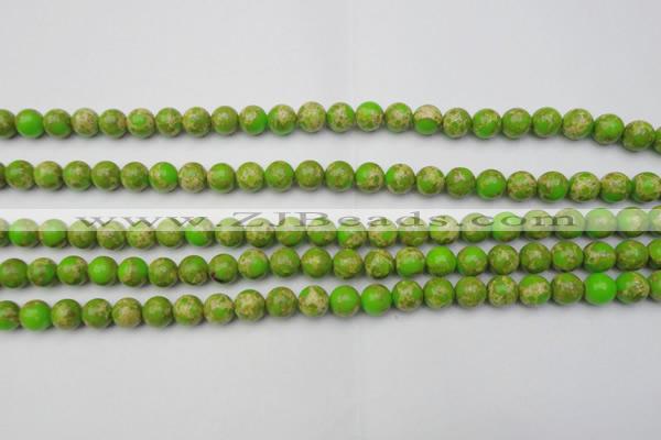 CDE2066 15.5 inches 4mm round dyed sea sediment jasper beads