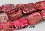 CDE21 15.5 inches 13*18mm rectangle dyed sea sediment jasper beads