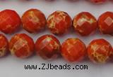 CDE2101 15.5 inches 8mm faceted round dyed sea sediment jasper beads