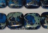 CDE241 15.5 inches 20*20mm square dyed sea sediment jasper beads