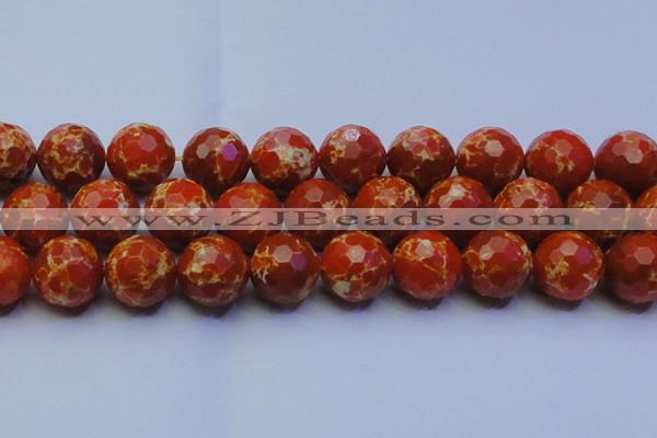 CDE2505 15.5 inches 24mm faceted round dyed sea sediment jasper beads