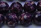 CDE2538 15.5 inches 20mm faceted round dyed sea sediment jasper beads