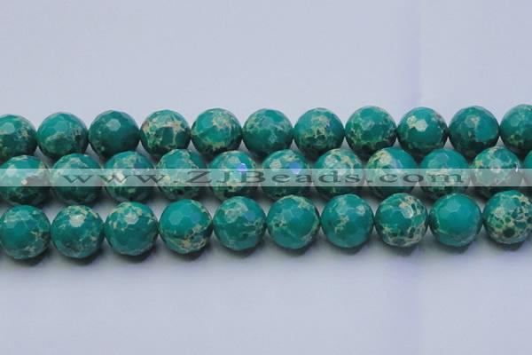 CDE2568 15.5 inches 22mm faceted round dyed sea sediment jasper beads