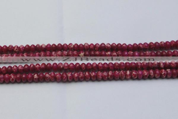 CDE2626 15.5 inches 8*12mm rondelle dyed sea sediment jasper beads