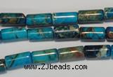 CDE279 15.5 inches 6*12mm tube dyed sea sediment jasper beads