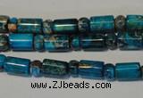 CDE288 3*6mm rondelle & 6*9mm tube dyed sea sediment jasper beads