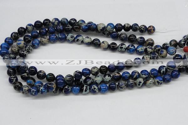 CDE44 15.5 inches 10mm round dyed sea sediment jasper beads wholesale