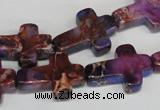 CDE450 15.5 inches 15*20mm cross dyed sea sediment jasper beads