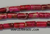 CDE591 15.5 inches 6*12mm tube dyed sea sediment jasper beads