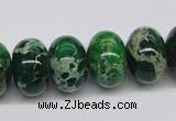 CDE73 15.5 inches 12*18mm rondelle dyed sea sediment jasper beads