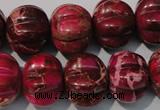 CDE767 15.5 inches 15*18mm pumpkin dyed sea sediment jasper beads