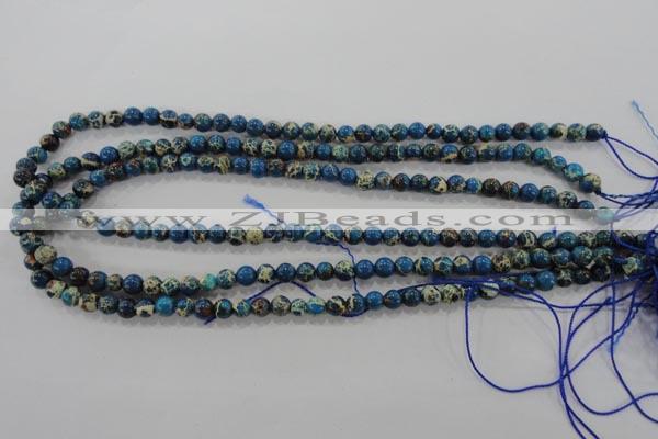 CDE811 15.5 inches 6mm round dyed sea sediment jasper beads wholesale