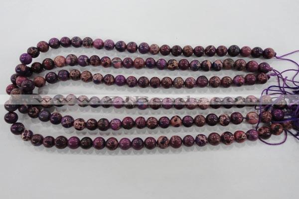 CDE832 15.5 inches 8mm round dyed sea sediment jasper beads wholesale