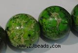 CDE925 15.5 inches 24mm round dyed sea sediment jasper beads