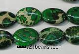 CDE972 15.5 inches 13*18mm oval dyed sea sediment jasper beads