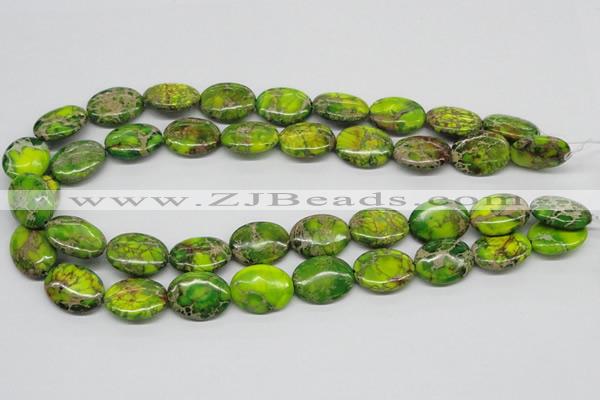 CDE99 15.5 inches 13*18mm oval dyed sea sediment jasper beads