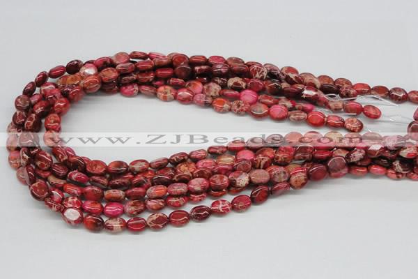 CDI12 16 inches 8*10mm oval dyed imperial jasper beads wholesale