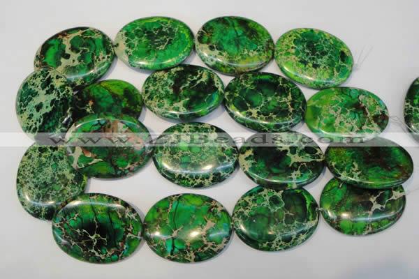 CDI189 15.5 inches 35*45mm oval dyed imperial jasper beads