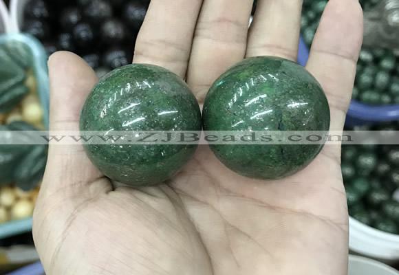 CDN18 35mm round pyrite gemstone decorations wholesale