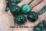 CDN21 25mm round natural malachite gemstone decorations