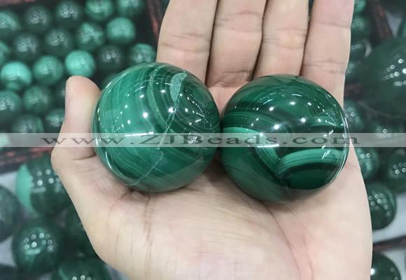 CDN23 40mm round natural malachite gemstone decorations