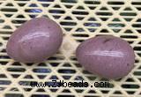 CDN344 35*50mm egg-shaped pink wooden fossil jasper decorations