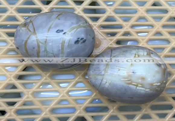 CDN362 35*50mm egg-shaped picasso jasper decorations wholesale