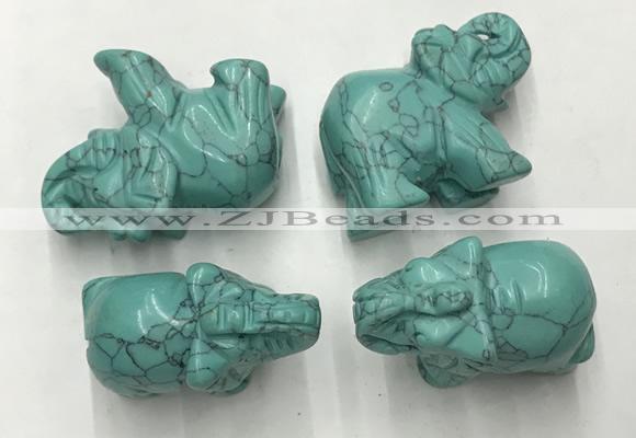 CDN383 20*40*30mm elephant imitation turquoise decorations wholesale