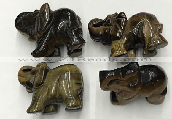 CDN392 20*40*30mm elephant yellow tiger eye decorations wholesale