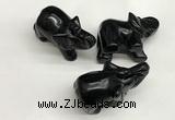 CDN404 25*50*35mm elephant black agate decorations wholesale