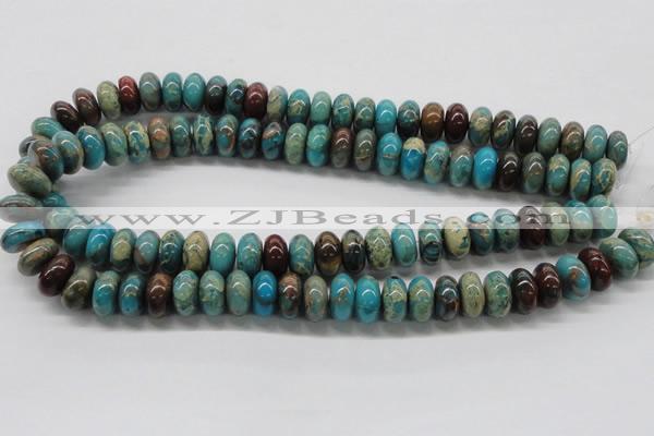 CDS09 16 inches 7*14mm rondelle dyed serpentine jasper beads wholesale