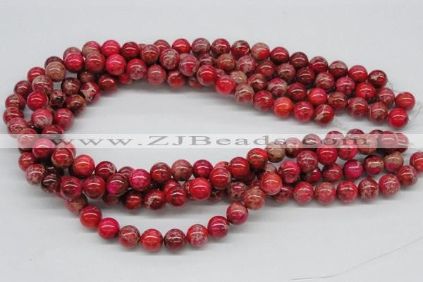 CDT04 15.5 inches 10mm round dyed aqua terra jasper beads