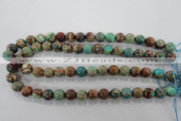 CDT805 15.5 inches 12mm round dyed aqua terra jasper beads wholesale