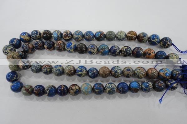 CDT815 15.5 inches 12mm round dyed aqua terra jasper beads wholesale