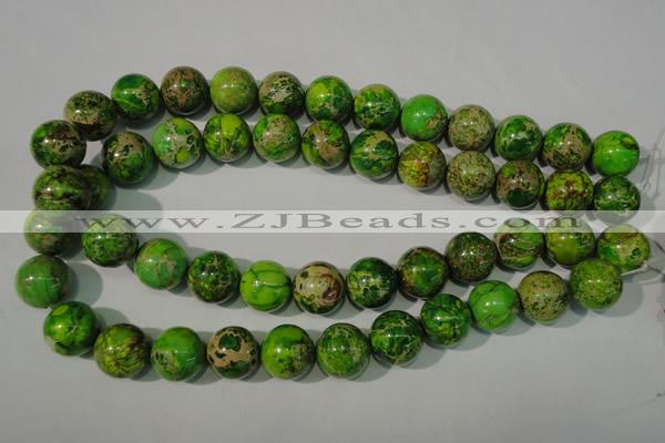 CDT923 15.5 inches 16mm round dyed aqua terra jasper beads