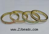 CEB112 7mm width gold plated alloy with enamel bangles wholesale