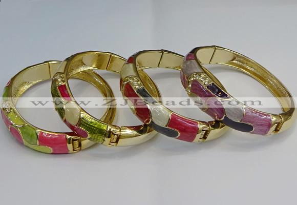 CEB120 16mm width gold plated alloy with enamel bangles wholesale