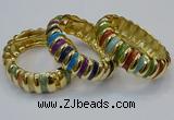 CEB155 20mm width gold plated alloy with enamel bangles wholesale