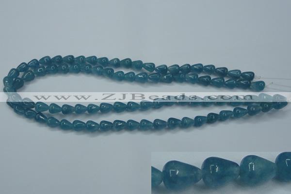 CEQ43 15.5 inches 7*9mm teardrop blue sponge quartz beads