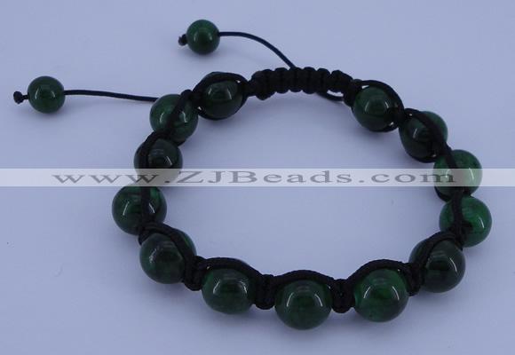 CFB502 10mm round candy jade beads adjustable bracelet wholesale