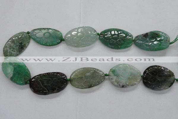 CFG1180 15.5 inches 25*38mm – 28*40mm carved freeform agate beads