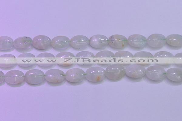 CFL1219 15.5 inches 13*18mm oval green fluorite gemstone beads