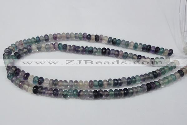 CFL156 15.5 inches 5*8mm rondelle natural fluorite gemstone beads