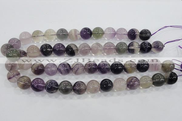 CFL206 15.5 inches 16mm round purple fluorite gemstone beads wholesale