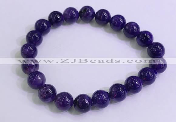 CGB2562 7.5 inches 9mm round charoite gemstone beaded bracelets