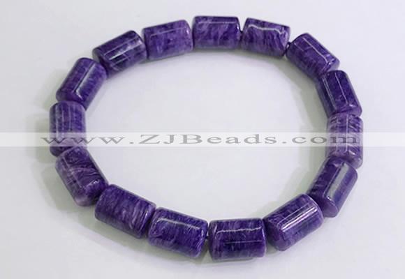 CGB2577 7.5 inches 8*12mm tube charoite gemstone bracelet